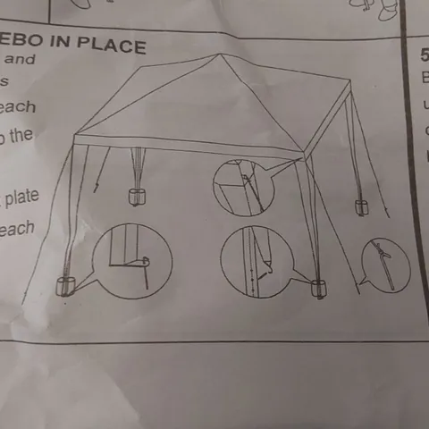 BOXED YUEBO GAZEBO 3X3 FOLDING WATERPROOF GAZEBO - COLOURS MAY VARY