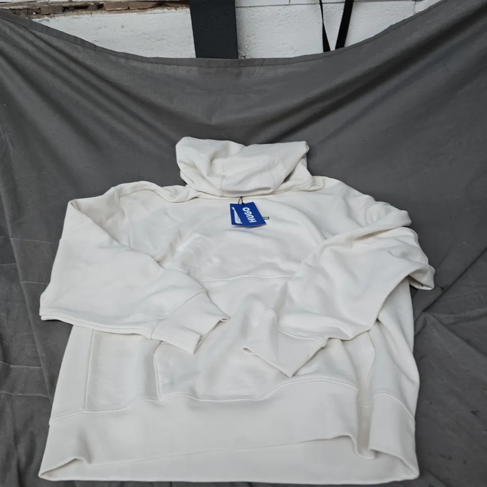 HUGO NAZARDO HOODIE IN WHITE SIZE L