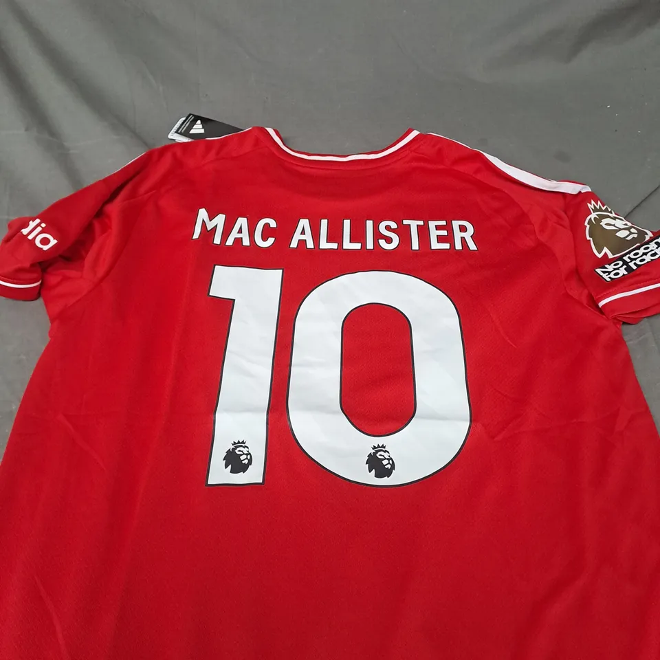 LIVERPOOL FC PRINTED HOME JERSEY - MAC ALLISTER 10 - SLIM FIT LARGE
