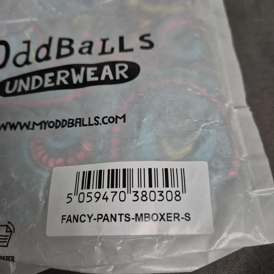 2 PAIRS OF ODDBALLS UNDERWEAR – FANCY PANTS BOXER SHORTS, SIZE S (MEN'S)