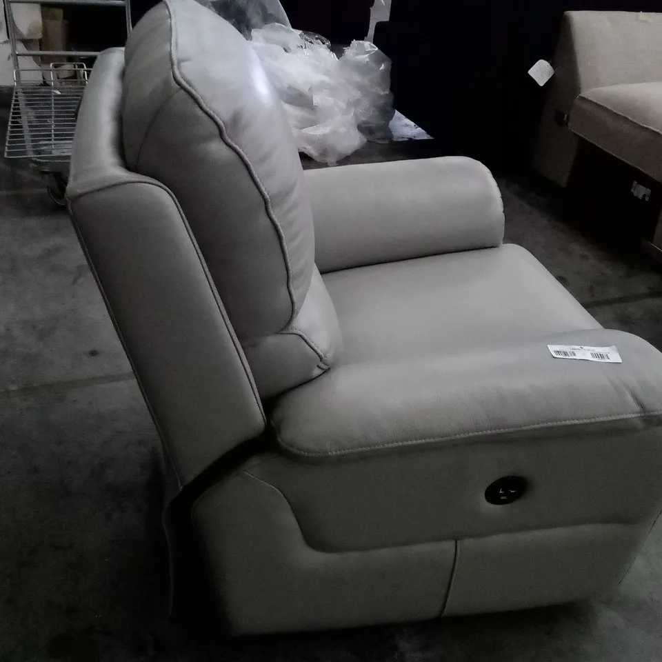 QUALITY DESIGNER EVELYN POWER RECLINER CHAIR (FF4C) 60/23 LEAD GREY