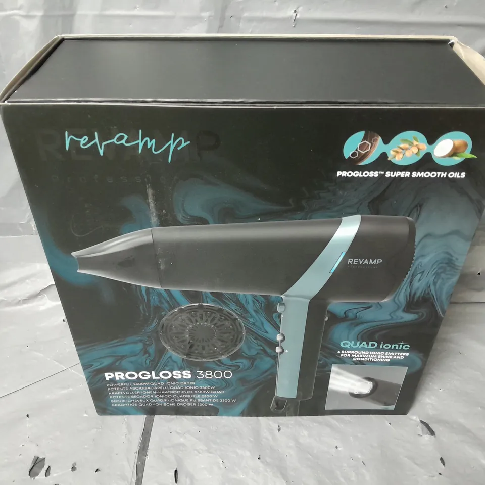 BOXED REVAMP PROGLOSS QUAD IONIC HAIR DRYER DR-3800