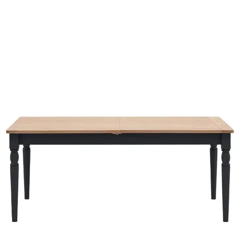 BOXED ELDA 6-10 SEATER RECTANGULAR EXTENDABLE DINING TABLE - CHARCOAL (1 BOX)