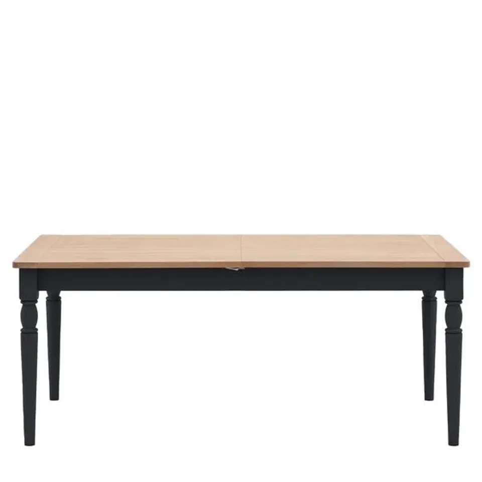 BOXED ELDA 6-10 SEATER RECTANGULAR EXTENDABLE DINING TABLE - CHARCOAL (1 BOX)