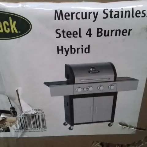 BOXED MERCURY STAINLESS STEEL 4 BURNER HYBRID