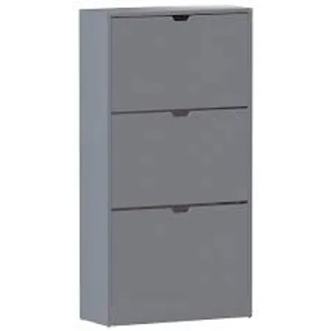 BOXED VIDA 3 DRAWER SHOE CABINET - GREY (1 BOX)