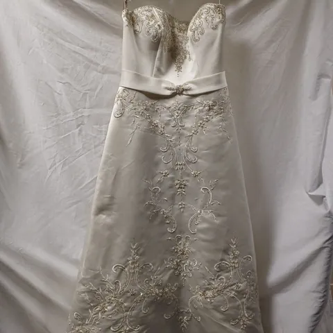 MARC LE CARR WEDDING DRESS, IVORY - SIZE UNKNOWN