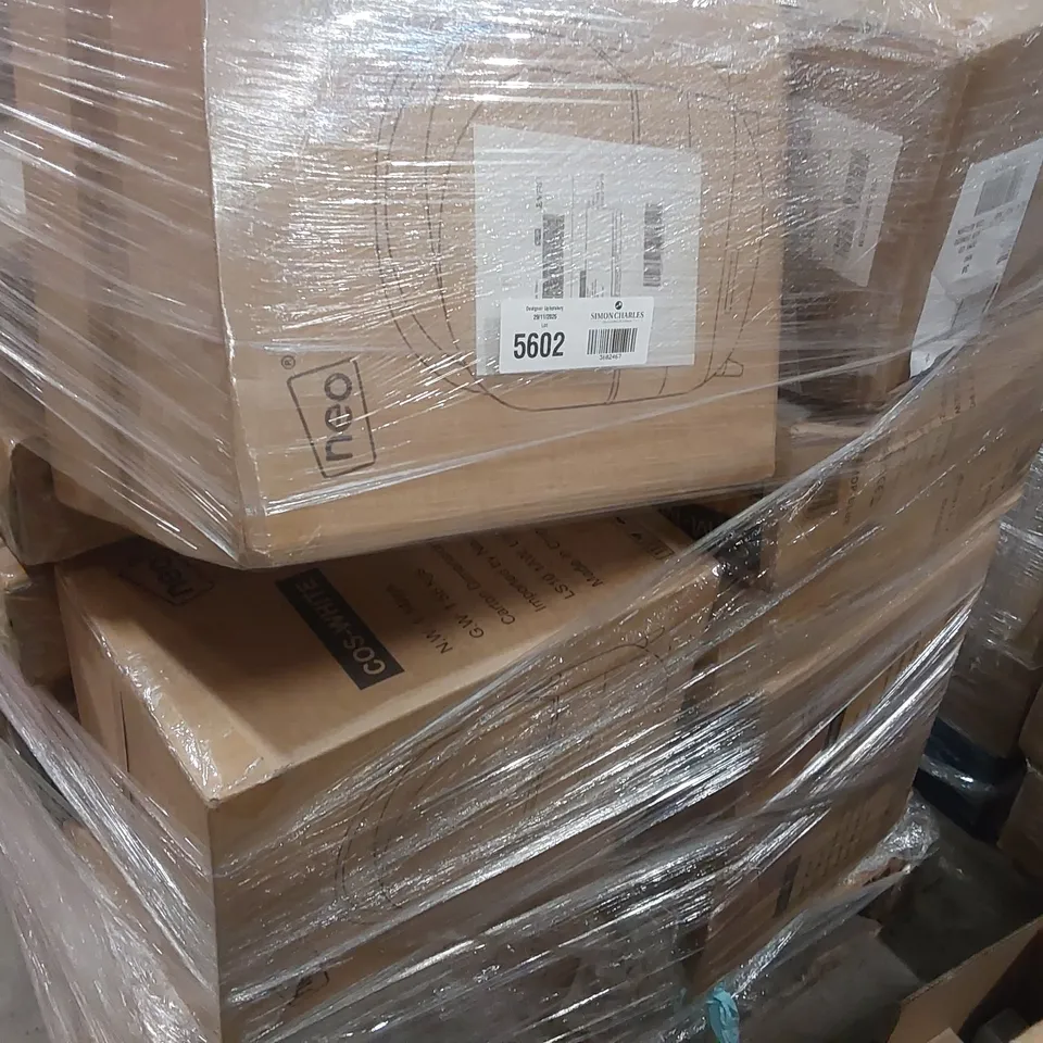 PALLET CONTAINING A LARGE QUANTITY OF ASSORTED NEO PRODUCTS INCLUDING: SACK TRUCKS, ELECTRIC BLANKETS, CHRISTMAS DECORATIONS, SUITCASES, MAKEUP ORGANISERS ECT