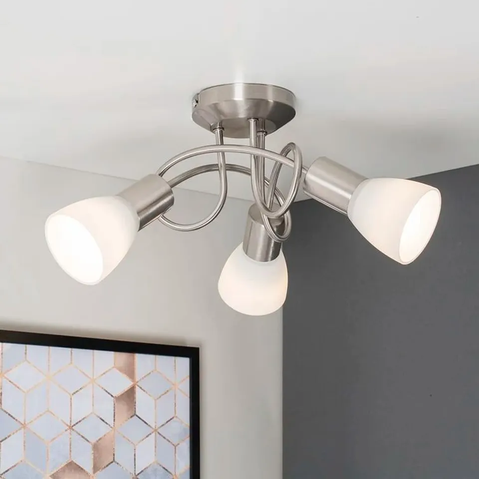 BOXED LEJA GLASS SEMI FLUSH MOUNT LIGHT (1 BOX)