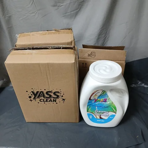 4 X ASSORTED CLEANING PRODUCTS TO INCLUDE: YASS CLEAN LAUNDRY PODS, FAIRY POWER SPRAY LEMON ETC