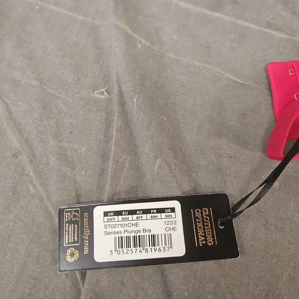  SCANTILLY BY CURVY KATE SENSES PLUNGE BRA – PINK - UK30FF