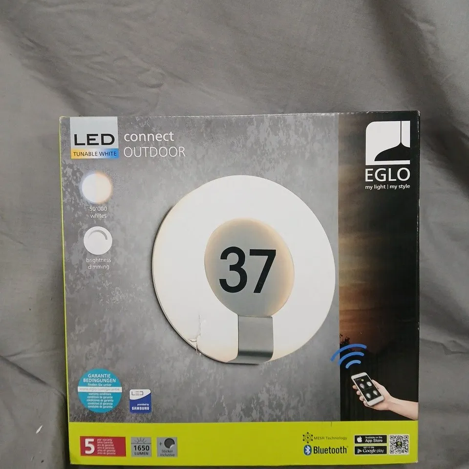 EGLO LED CONNECT OUTDOOR ROUND DISC WALL LIGHT