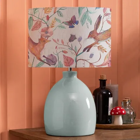 BOXED LEAPING INTO THE FAUNA TABLE LAMP SHADE