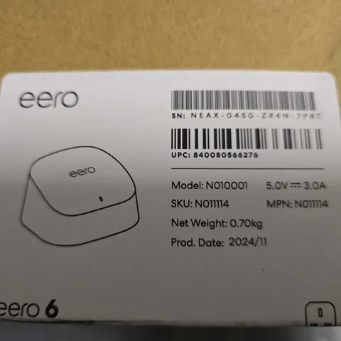 BOXED EERO DUAL BAND MESH WIFI ROUTER - N010001