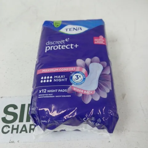 TENA DISCREET PROTECT+ MAXI NIGHT PADS – 12 PACK