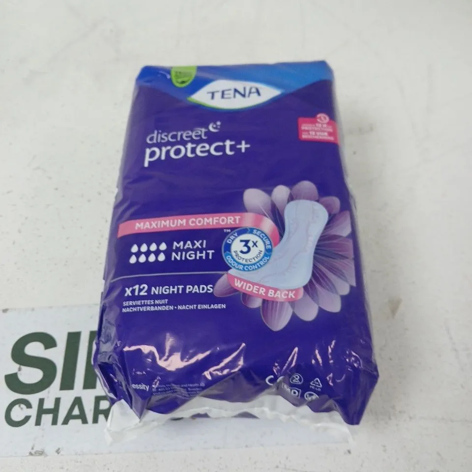 TENA DISCREET PROTECT+ MAXI NIGHT PADS – 12 PACK
