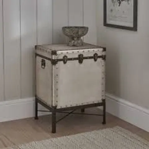 BRAND NEW BOXED HOMESDIRECT365 TRUNK INDUSTRIAL STYLE BEDSIDE CABINET