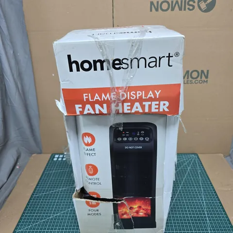 HOMESMART FLAME DISPLAY FAN HEATER – FOUR MODES, REMOTE CONTROL