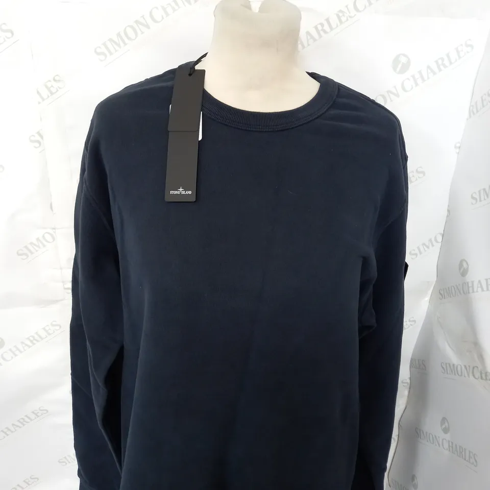 STONE ISLAND CASUAL JUMPER IN NAVY SIZE L