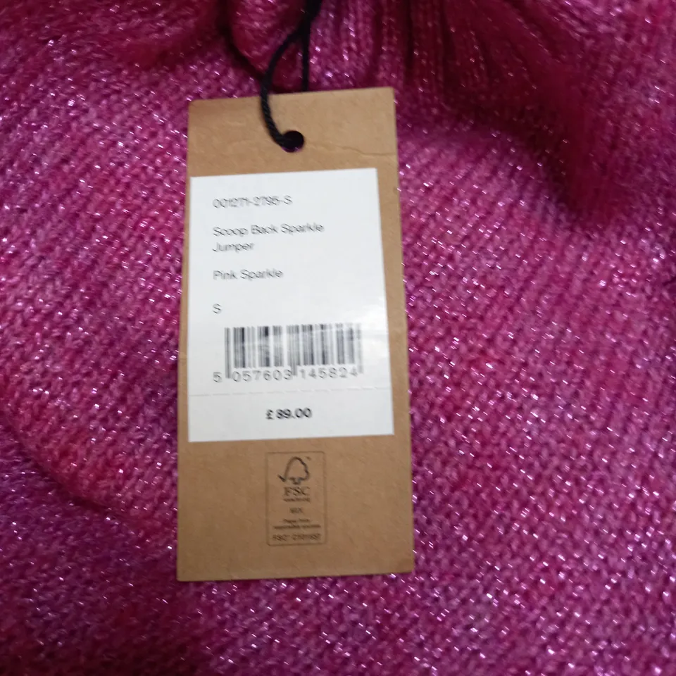 HUSH SCOOP BACK SPARKLE JUMPER SIZE S