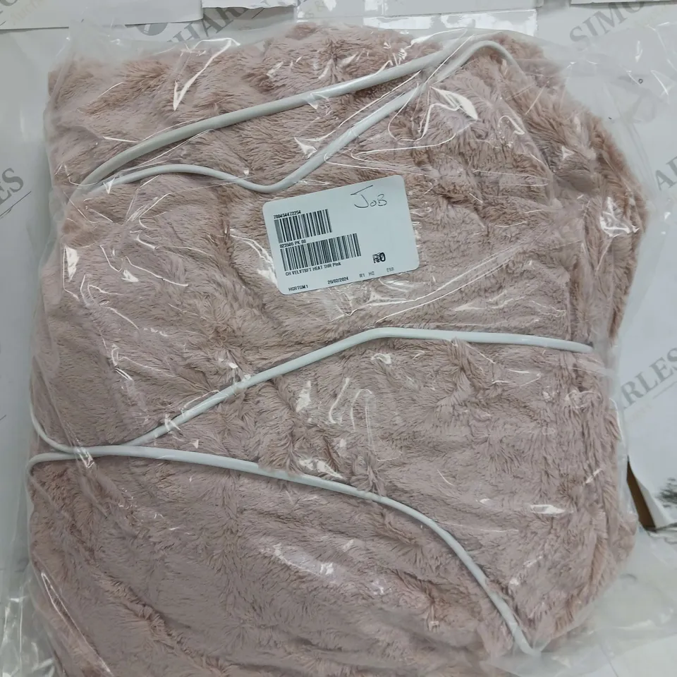 COZEE HOME VELVETSOFT HEATED THROW IN PINK