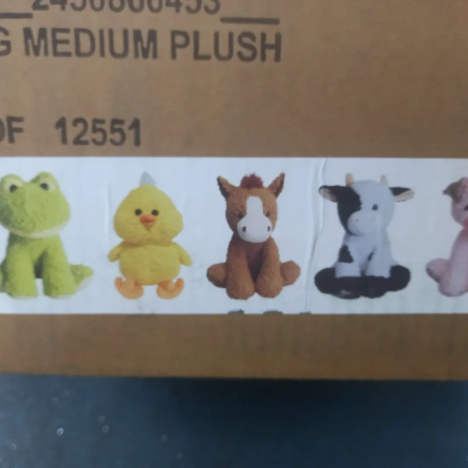 BOXED GEORGE 6 PIECE MEDIUM PLUSH TOY SELECTION 