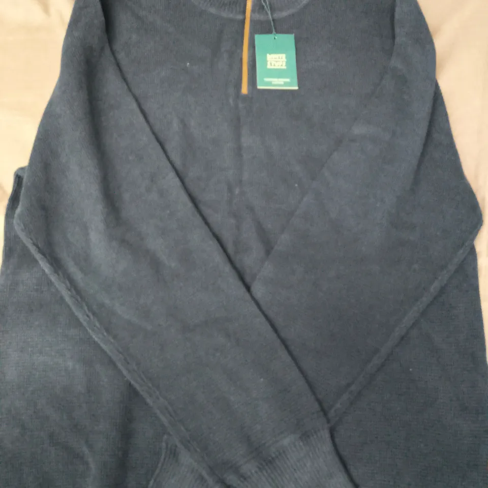 WHITE STUFF ATTADALE FUNNEL NECK JUMPER IN DAR NAVY SIZE LARGE