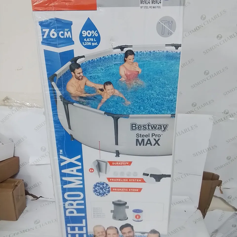 BOXED BESTWAY 10FT STEEL PRO MAX POOL RRP £169