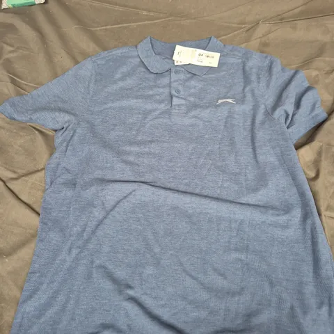 SLAZENGER DENIM MARL PLAIN POLO SHIRT – MEN’S XL (BLUE)