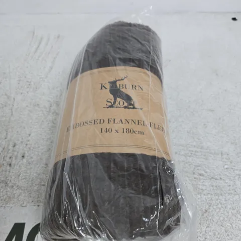 KILBURN SCOTT EMBOSSED FLANNEL FLEECE THROW 140 X 180CM