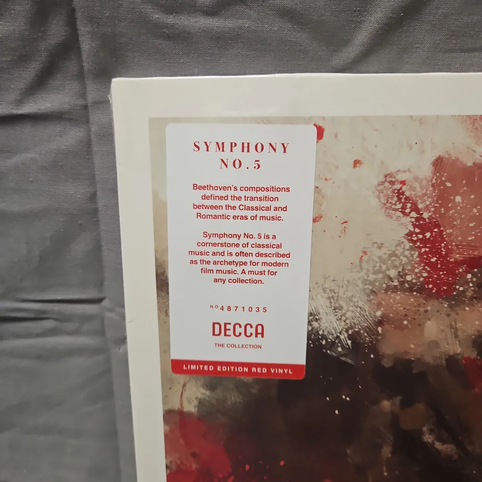 SEALED BEETHOVEN: SYMPHONY NO.5 – THE COLLECTION, LIMITED EDITION RED VINYL (DECCA)