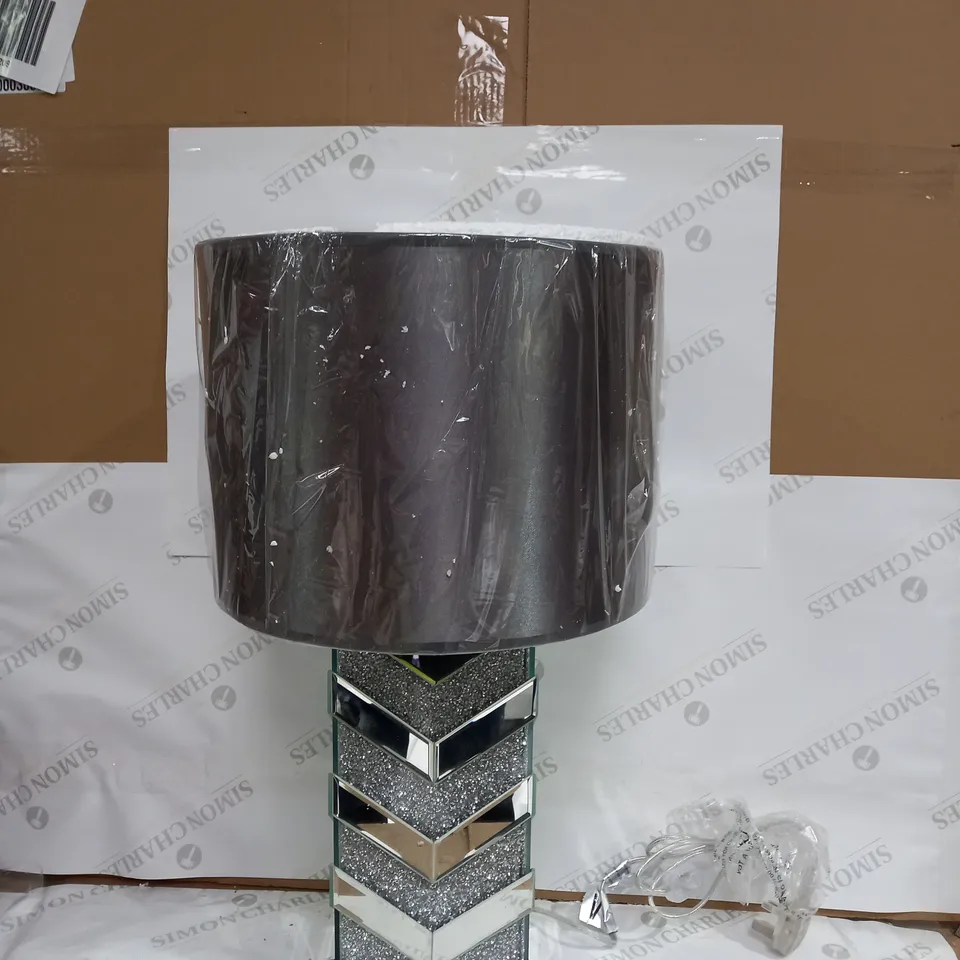 JM BY JULIEN MACDONALD ENCAPSULATED CRYSTAL CHEVRON LAMP