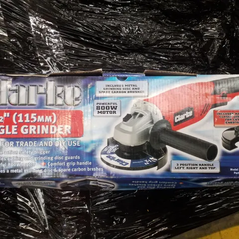 BOXED CLARKE CAG800B 800W 115MM ANGLE GRINDER (230V)