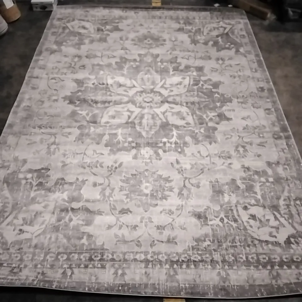 Caelan grey/ivory area rug approximately 200x290cm  