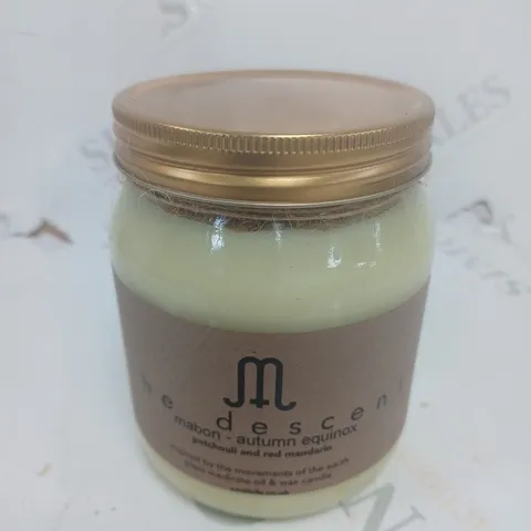 YOGI OILS THE DESCENT SCENTED CANDLE PATCHOULI AND RED MANDARIN