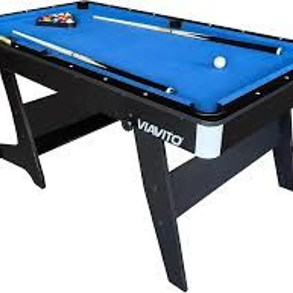 BOXED VIAVITO PT100X 6FT FOLDING POOL TABLE  RRP £598