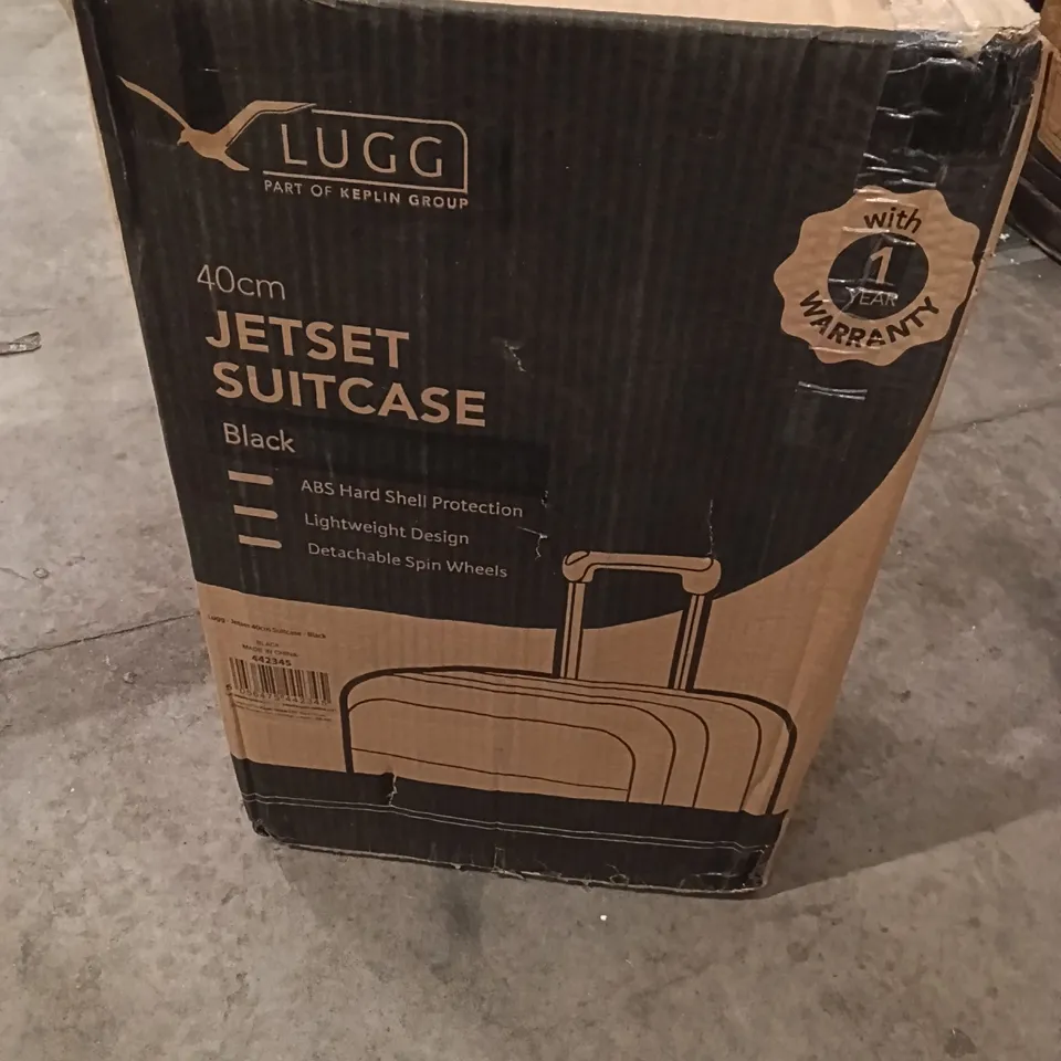 BOXED KEPLIN LUGG 40 CM JETSET SUITCASE BLACK COLOUR 