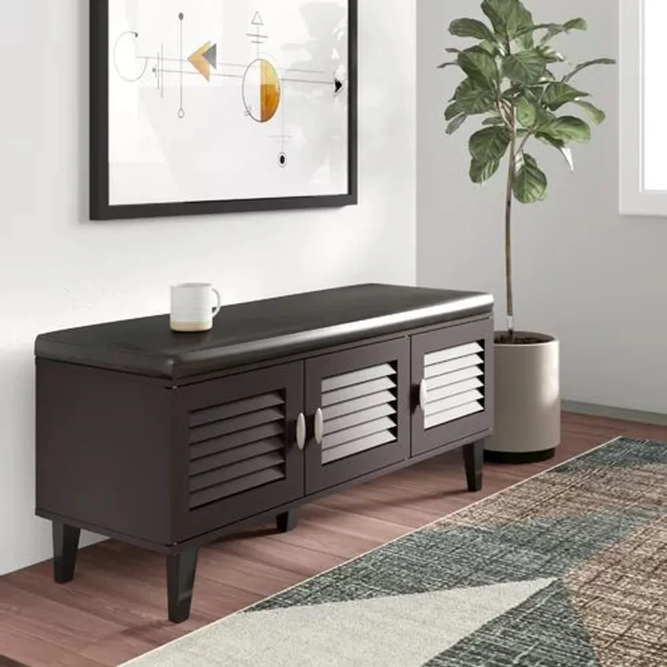 BOXED 6 PAIR SHOE STORAGE CABINET