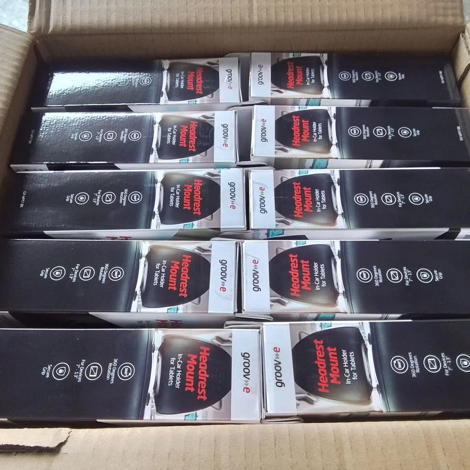 LOT OF 20 BOXED BRAND NEW GROOVE HEADREST MOUNTS