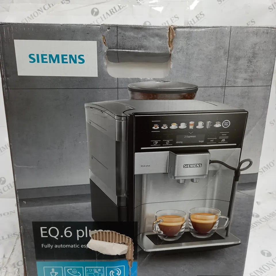 BOXED SIEMENS EQ6 BEAN TO CUP COFFEE MAKER  RRP £999