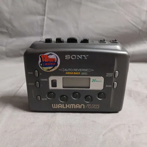 SONY WALKMAN WM-FX443 PORTABLE CASSETTE RADIO – FM/AM, MEGA BASS