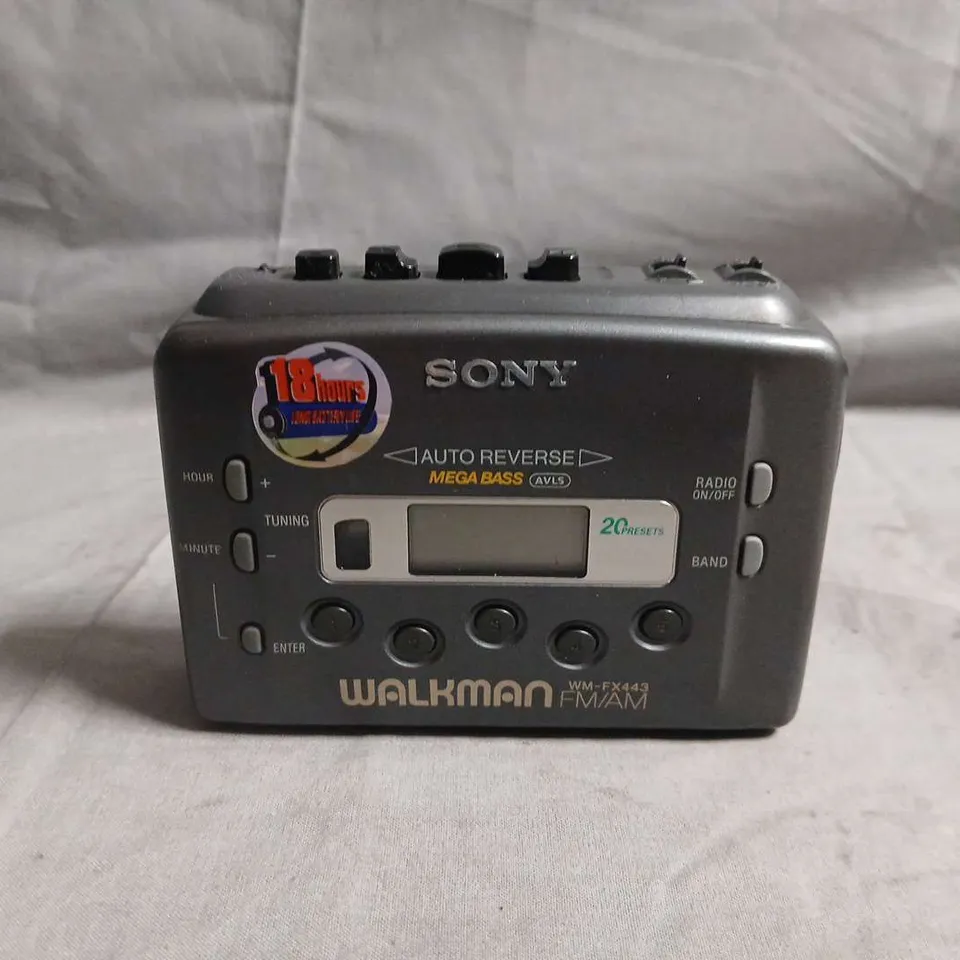 SONY WALKMAN WM-FX443 PORTABLE CASSETTE RADIO – FM/AM, MEGA BASS