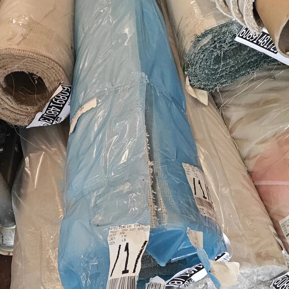QUALITY BAGGED AND ROLLED TUDOR TWIST CARPET IN REGAL MINK - APPROXIMATELY LENGTH 3.3M WIDTH 4M