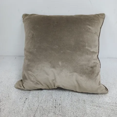 VELVET CUSHION PILLOW – TAUPE/BEIGE