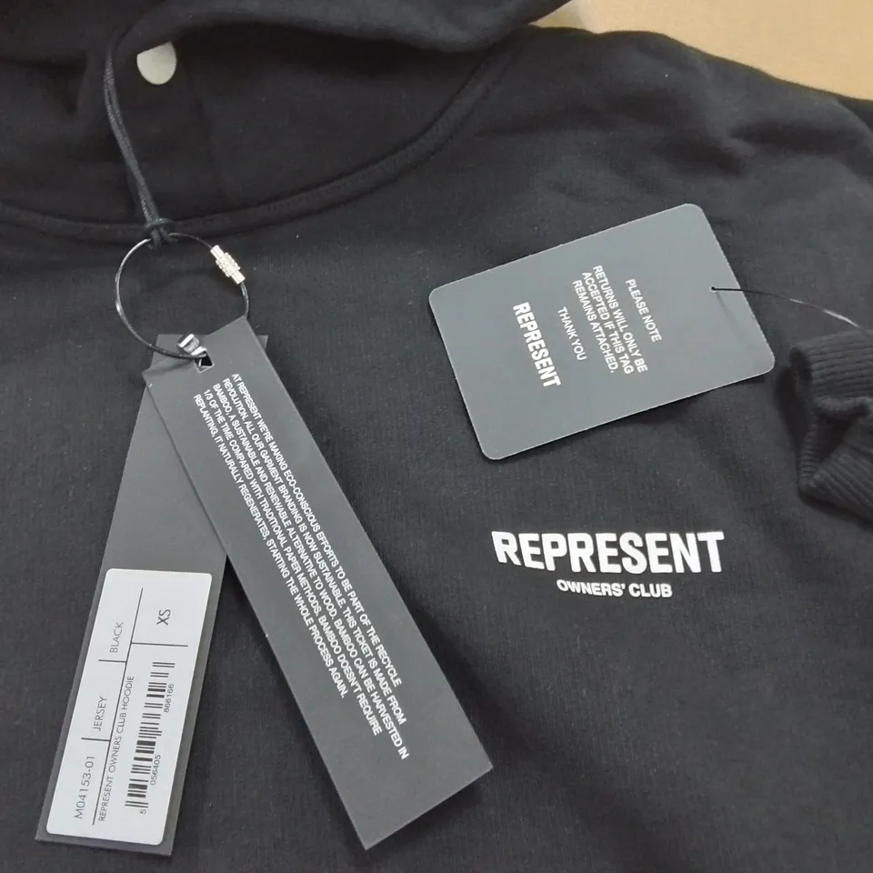 REPRESENT OWNERS CLUB HOODIE IN BLACK -XS
