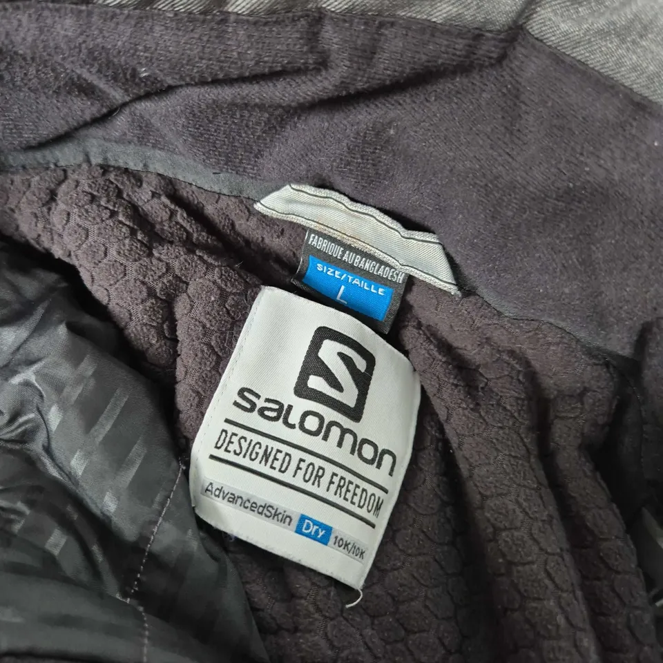SALOMON MEN'S OUTDOOR JACKET WITH HOOD – SIZE L