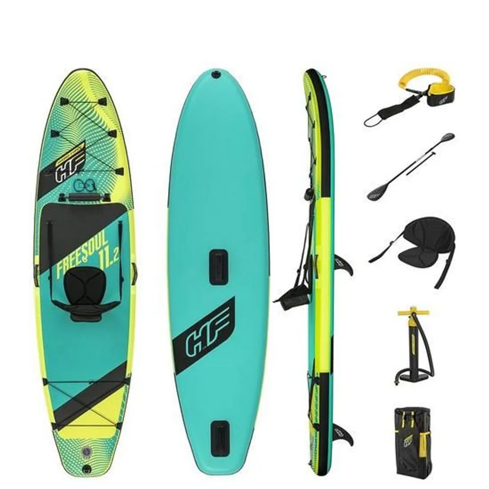 BESTWAY HYDRO-FORCE FREESOUL TECH SUP INFLATABLE CONVERTIBLE STAND-UP PADDLEBOARD AND KAYAK SET 11FT 2 [COLLECTION ONLY] RRP £545