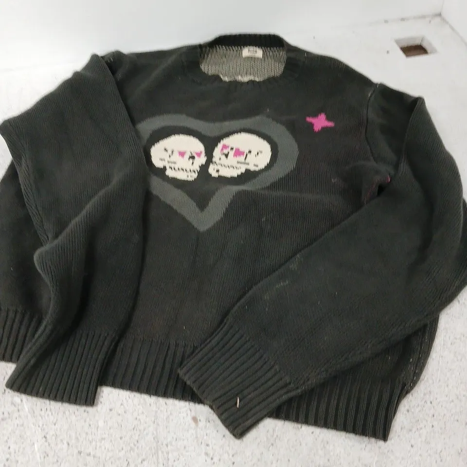 BROKEN PLANET BLACK KNIT SWEATER – LARGE (UK L)