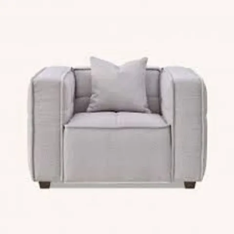 BOXED HOMESDIRECT365 ALUXO TRIBECA PEARL BOUCLE CHAIR