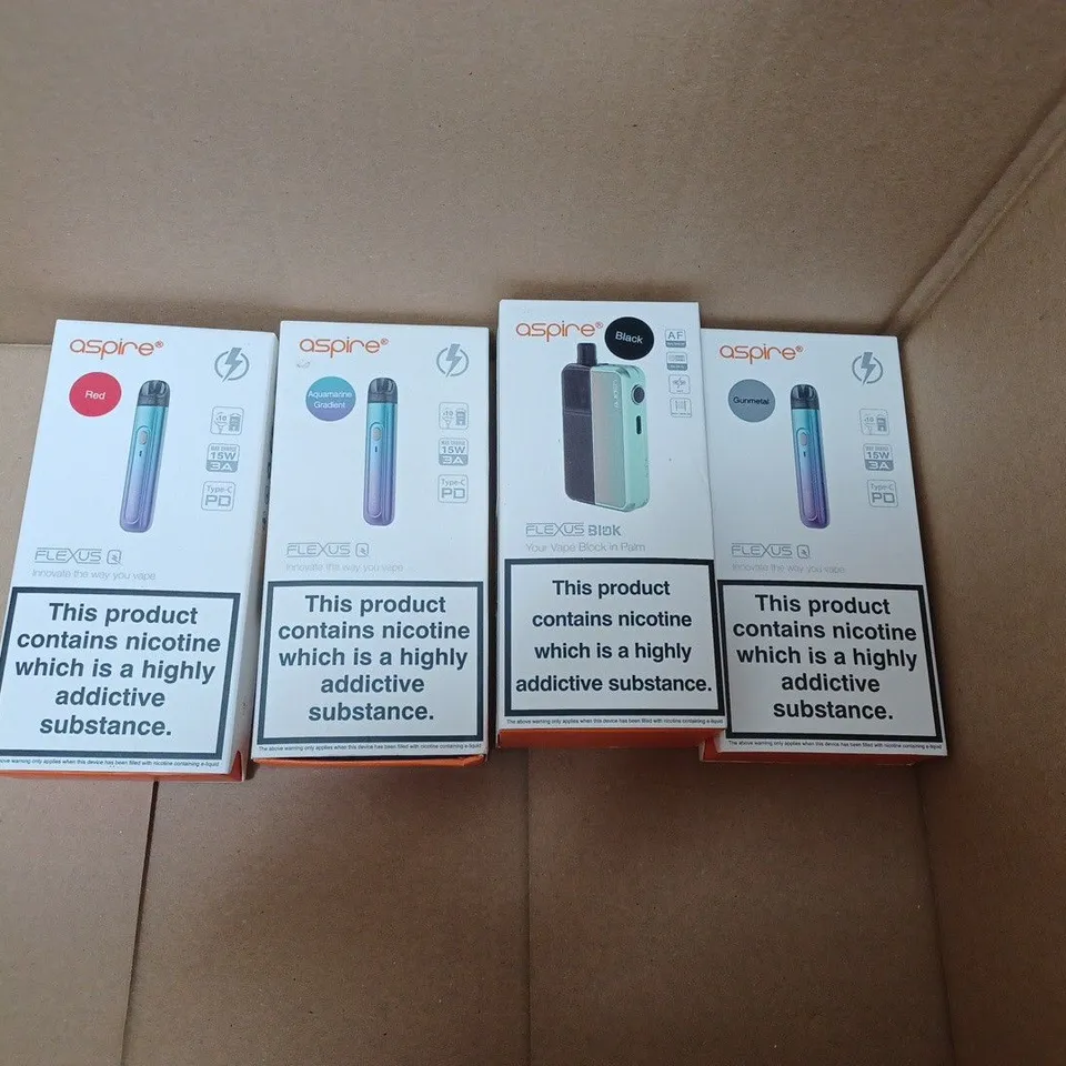 LOT OF 14 ASSORTED ASPIRE E-CIGS TO INCLUDE FLEXUS AND CYBER